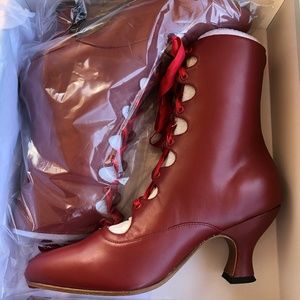 NIB American Duchess Oxblood Tango Boots Sz 10